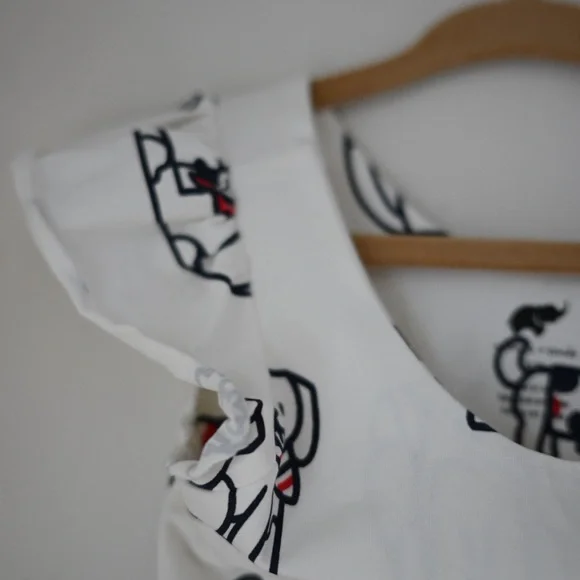 Girls NWOT 3T Monica + Andy Dress in “Red, White & Woof” Style - Picture 4 of 11